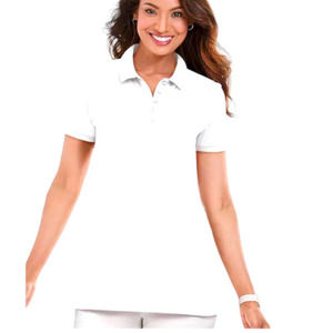 Monroe & Main Polo Woman's Collared White Business Casual Short Sleeve Golf Top